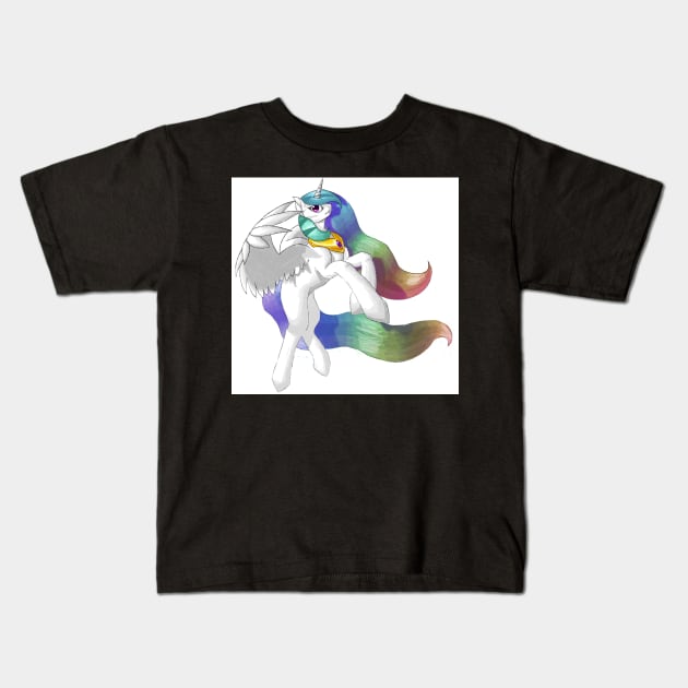 Celestia Kids T-Shirt by SquishyCrumpet